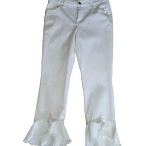 A. Byer White Flared Capris